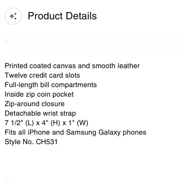 Coach Long Zip Around Wallet with Wild Strawberry Print NWT - Picture 5 of 5